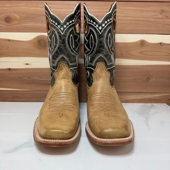 New - J.B. Dillon Men's Square Toe Color Nevada Tan Western Cowboy Boots sz 7.5 - Picture 2 of 7